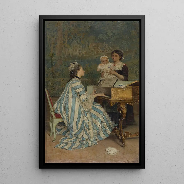 Délice de bébé - Gerolamo Induno — framed artwork on a wall
