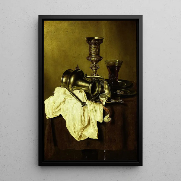 Still life - Gerret Willemsz Heda — framed artwork on a wall
