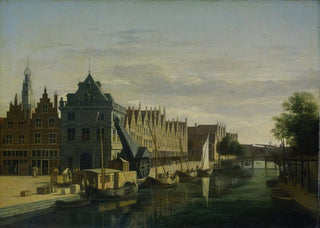 Gerrit Adriaensz Berckheyde - De Waag Weighing House and Crane on the Spaarne Haarlem.webp