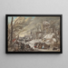 Figures sur un canal gelé - Gerrit Battem — framed artwork on a wall