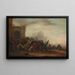 Saul welcoming David after his victory over Goliath - Gerrit de Wet — framed artwork on a wall