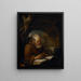 A hermit in prayer - Gerrit Dou — framed artwork on a wall