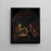 Une école du soir - Gerrit Dou — framed artwork on a wall