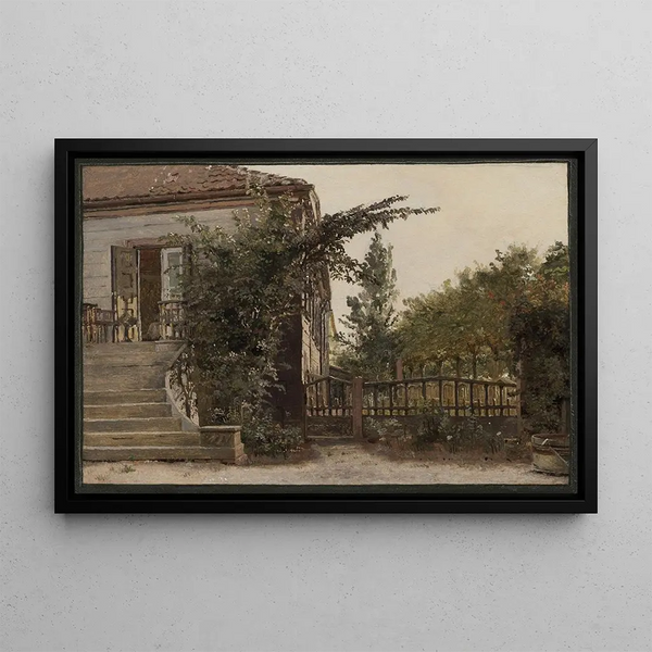 An Old Woman Near a Window - Gerrit Dou — framed artwork on a wall