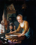 Girl Cutting Onions - Gerrit Dou — artwork view