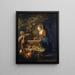 The cleaning woman at the well (case conflict) - Gerrit Dou — framed artwork on a wall