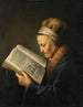 Old woman reading - Gerrit Dou — artwork view