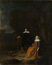 Portrait of a couple in a landscape - Gerrit Dou — artwork view