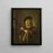 Portrait of a Man - Gerrit Dou — framed artwork on a wall