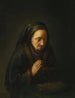 Old woman praying - Gerrit Dou — artwork view