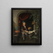 Self-portrait painting - Gerrit Dou — framed artwork on a wall