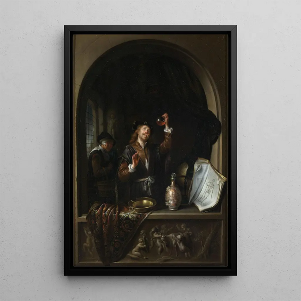 The Doctor - Gerrit Dou — framed artwork on a wall