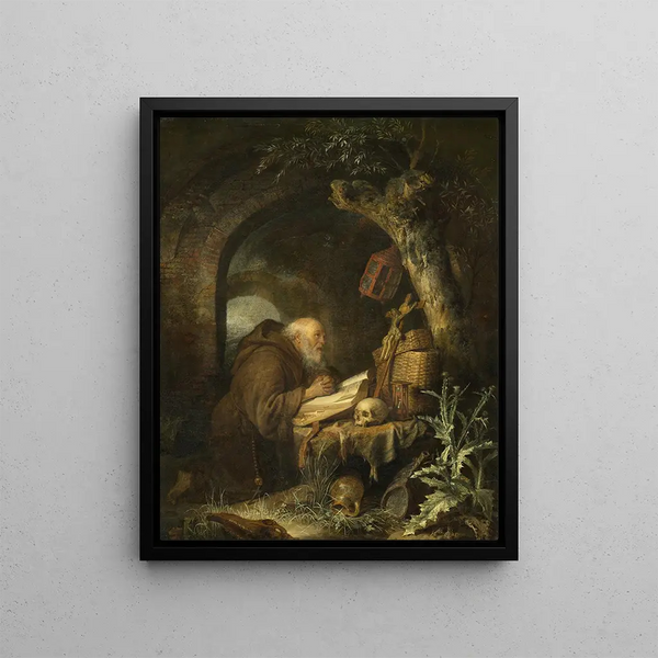 L'Ermite - Gerrit Dou — framed artwork on a wall