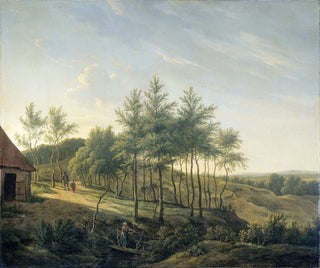 Landscape painting with rolling hills - Gerrit Jan Michalis — artwork view