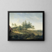 Landscape painting with rolling hills - Gerrit Jan Michalis — framed artwork on a wall