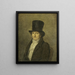 Portrait Painting of Jean Bernard, art collector and painter in Amsterdam - Gerrit Jan Michalis — framed artwork on a wall
