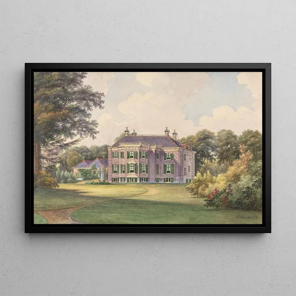 Boschbeek Groenendaal Bosbeek and Groenendaal near Heemstede view later - Gerrit Jan Schouten — framed artwork on a wall