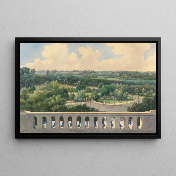 Boschbeek Groenendaal View from the turret towards Lisse Leidsche Vaart and the sea - Gerrit Jan Schouten — framed artwork on a wall