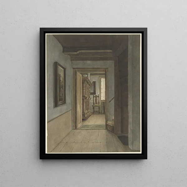 Interior Painting - Gerrit Lamberts — framed artwork on a wall
