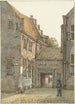 View of the entrance of the Latin school, Saint-Jérôme school on the Kromme Nieuwegracht in Utrecht - Gerrit Lamberts — artwork view