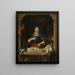 an old woman at a window selling fish - Gerrit Zegelaar — framed artwork on a wall