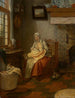 Interior painting with a mother breastfeeding - Gerrit Zegelaar — artwork view