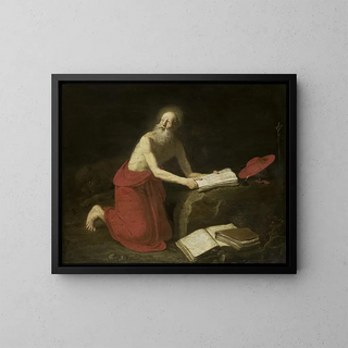 Saint Jerome - Gerrit de Haen — framed artwork on a wall