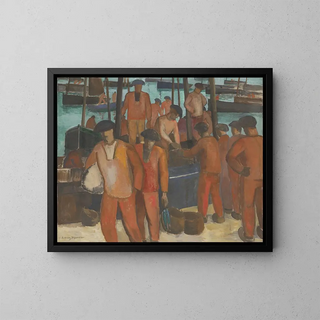 Port of Douarnenez - Gerrit van Blaaderen — framed artwork on a wall