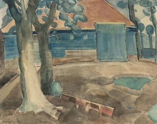 a Northern Dutch farm with courtyard - Gerrit van Blaaderen — artwork view