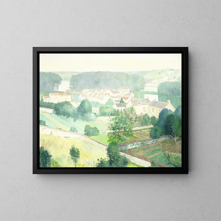 The village of Sannois - Gerrit van Blaaderen — framed artwork on a wall