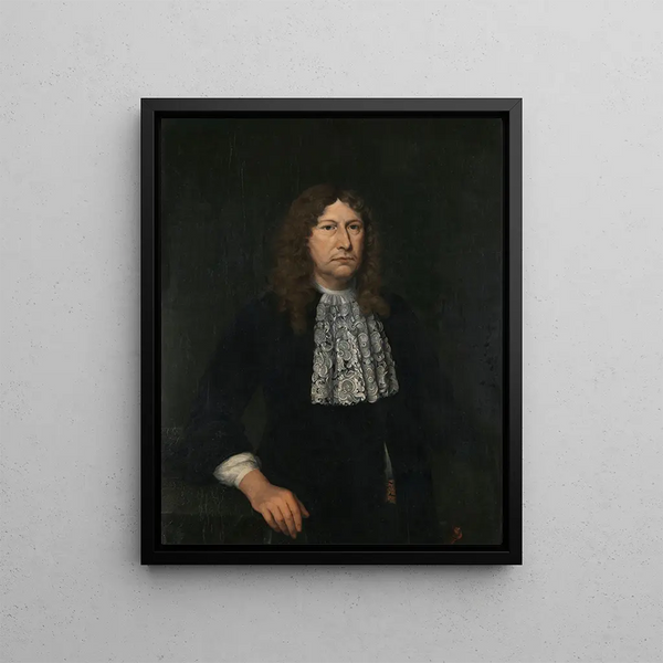 Portrait painting of Johannes Camphuys, Governor-General of the Dutch East Indies - Gerrit van Goor — framed artwork on a wall