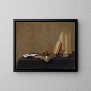 Still life vanity - Gerrit van Vucht — framed artwork on a wall