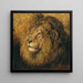 Head of Lion - Geza Vastagh — framed artwork on a wall
