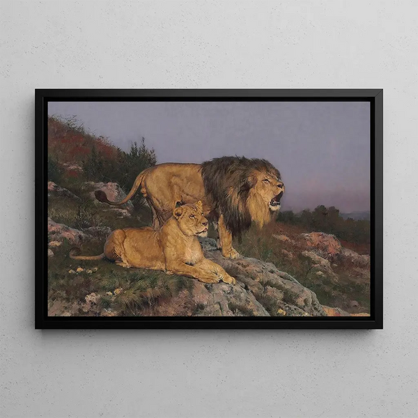 The Lion's Domain - Géza Vastagh — framed artwork on a wall
