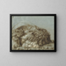 Landscape painting with ships - Gherardo Cibo — framed artwork on a wall