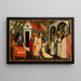 Saint Hugues de Lincoln exorcises a man possessed by the devil - Gherardo Starnina — framed artwork on a wall