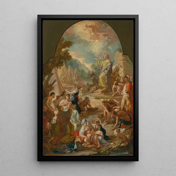 The Manna Harvest - Giacinto Diano — framed artwork on a wall