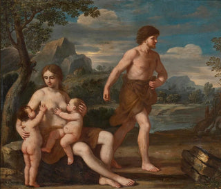 Adam and Eve with Cain and Abel - Giacinto Gimignani — artwork view