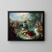 The combat between Aeneas and King Turnus in the Aeneid by Virgil - Giacomo Del Po — framed artwork on a wall