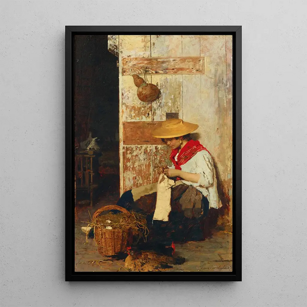La Manche déchirée - Giacomo Favretto — framed artwork on a wall