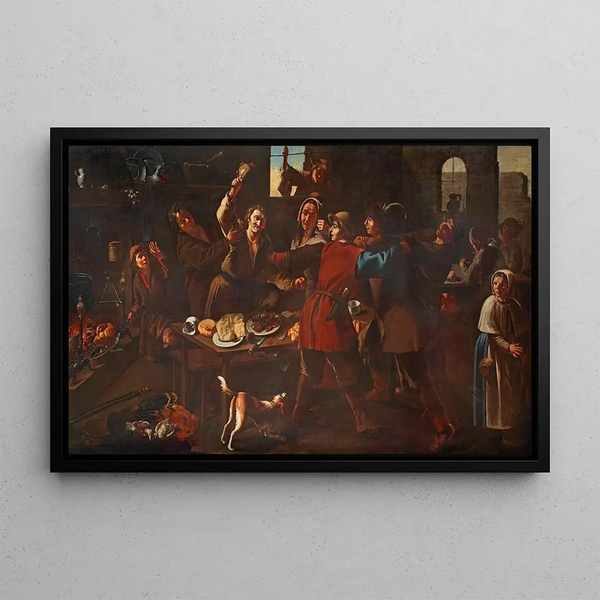 The Fight - Giacomo Francesco Cipper — framed artwork on a wall