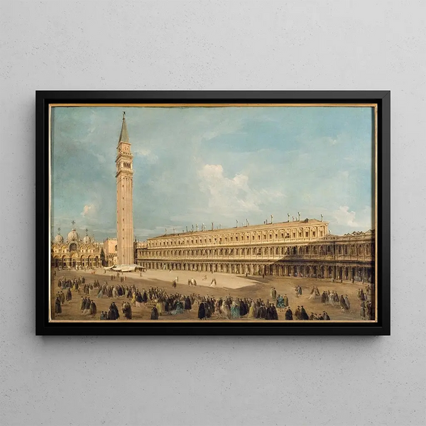Piazza San Marco in Venice - Giacomo Guardi — framed artwork on a wall