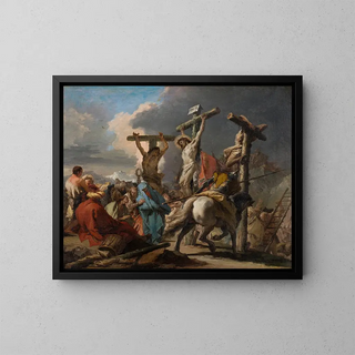 The Crucifixion - Giambattista Tiepolo — framed artwork on a wall