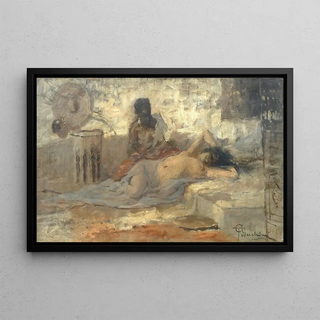 Odalisque - Giambattista Todeschini — framed artwork on a wall
