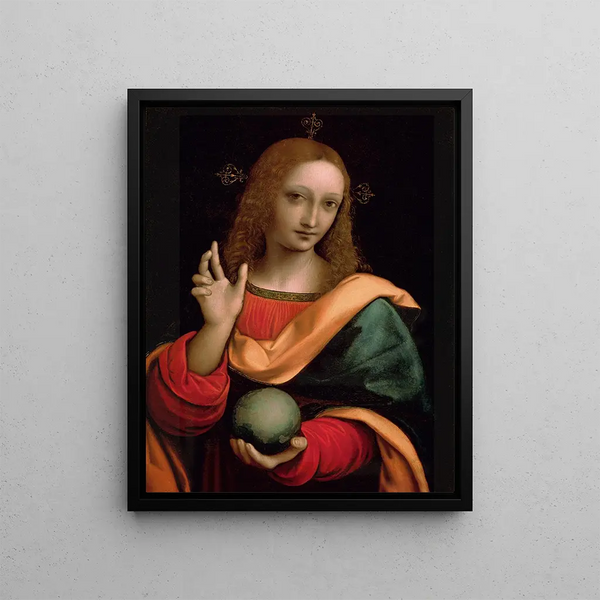 Savior of the World - Giampietrino Giovanni Pietro Rizzoli — framed artwork on a wall