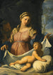 La Sainte Famille - Gian Domenico Cerrini — framed artwork on a wall
