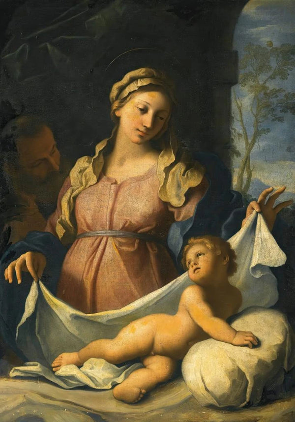 La Sainte Famille - Gian Domenico Cerrini — framed artwork on a wall