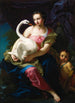 Leda and the Swan - Gianbettino Cignaroli — framed artwork on a wall