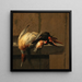 Game on a stone table - Jan Vonck — framed artwork on a wall