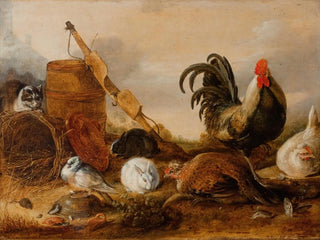 Animal paintings in the courtyard - Gijsbert Gillisz de Hondecoeter — artwork view